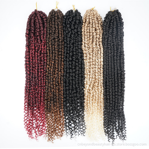 22inches Pre-looped Fluffy Crochet Braid Hair Ombre Synthetic Braiding Hair 15strands Pre Twisted Passion Twist Crochet Hair